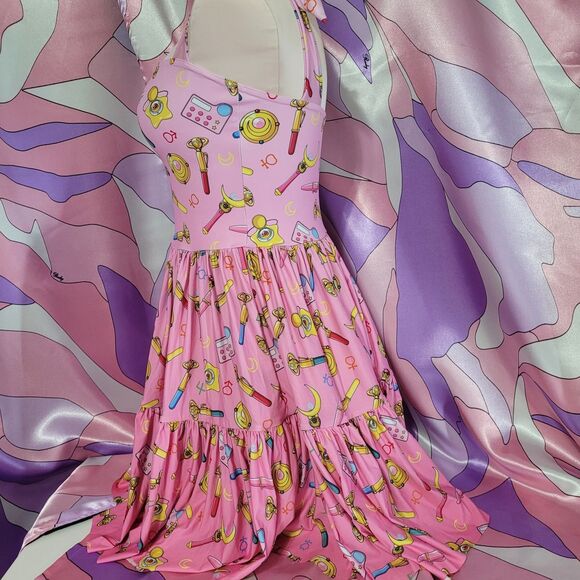 Blackmilk Sailor Moon Dress Medium Pink Kawaii Ruffle Summer Party Cosplay Prom - Picture 4 of 13